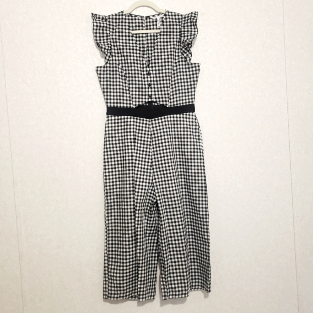 NEW BCBG PLAID JUMPSUIT...SIZE:10 - Picture 3 of 15